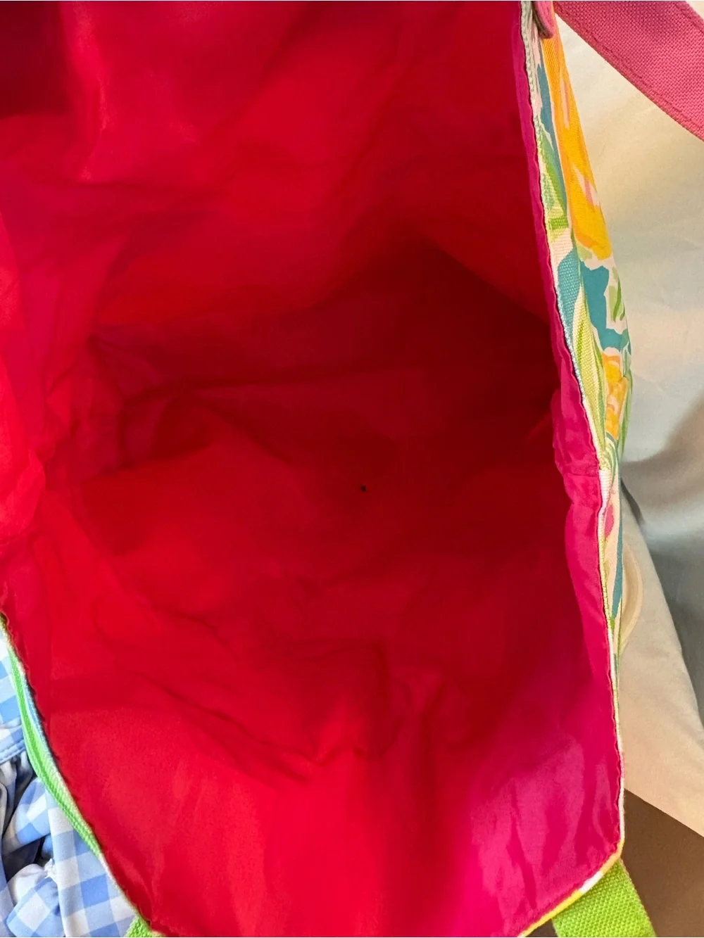 Lilly Pulitzer Lemon Floral Tote with Pink Handles